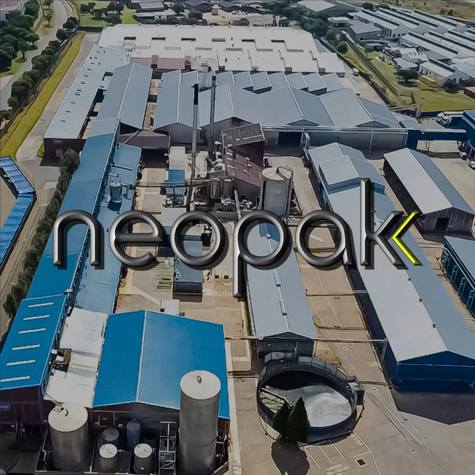 Aerial view of the Neopak packaging plant after a large-scale Sicon Group roof installation and safety-systems upgrade in Gauteng