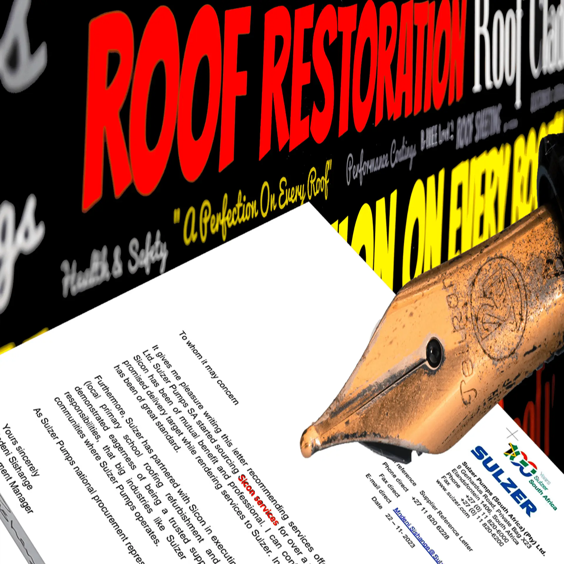 Letters of recommendation for Sicon Group roofing, waterproofing and maintenance projects